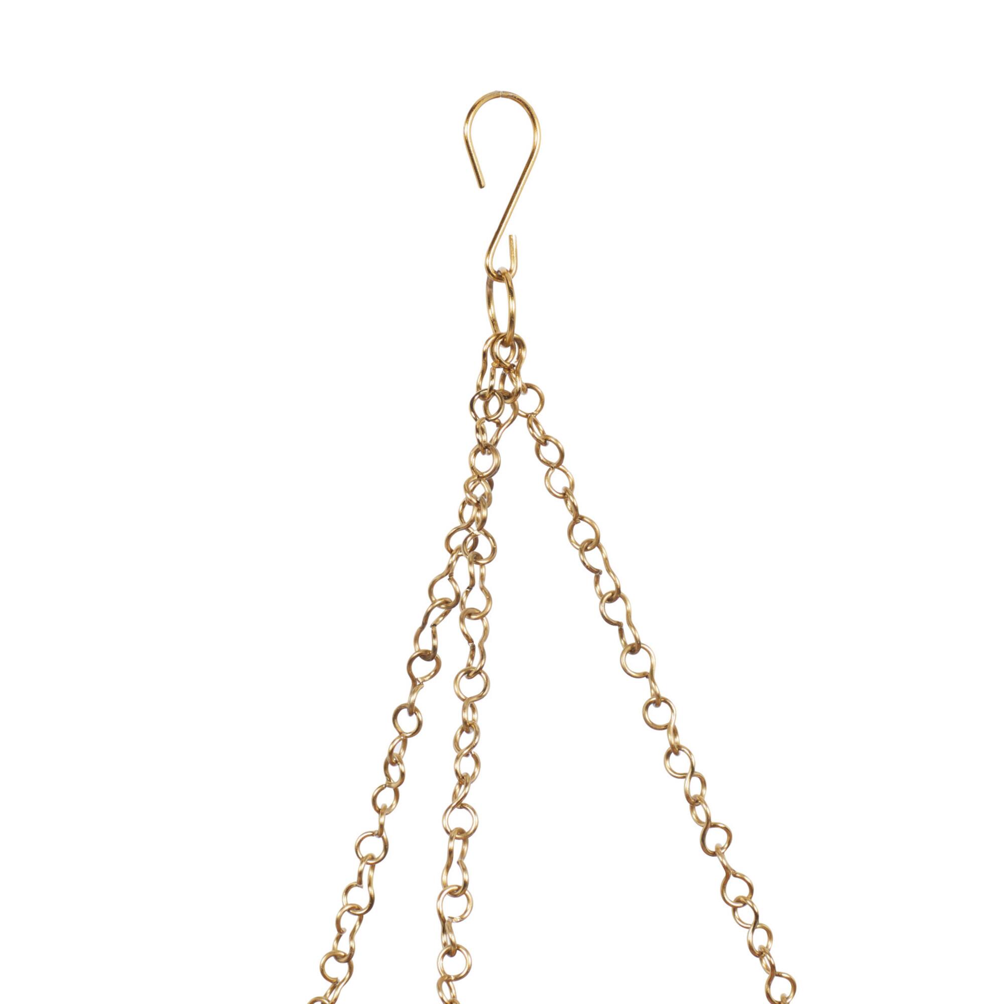 Gold Metal Glam Hanging Planter Set